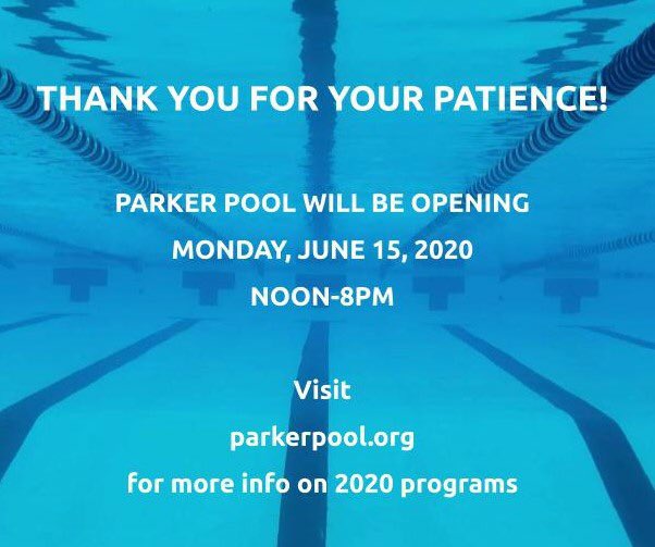 ParkerPoolCC's tweet photo. We’re opening tomorrow! And general swim is free. Please keep a social distance from others. Our big new deck will help make it easier. https://t.co/d4KU7TXlKC