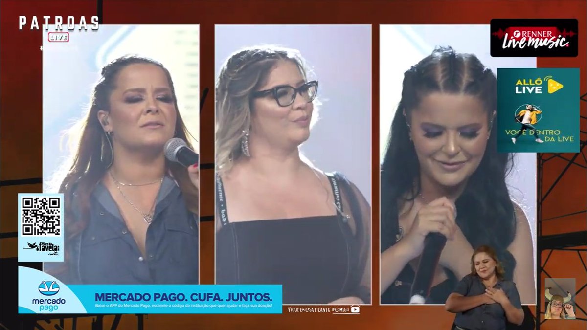 dayene_borges's tweet photo. Maiara e Maraisa e Marília Mendonça juntas! É muito PODER em uma única live! #PATROAS https://t.co/bNQv2kQIle