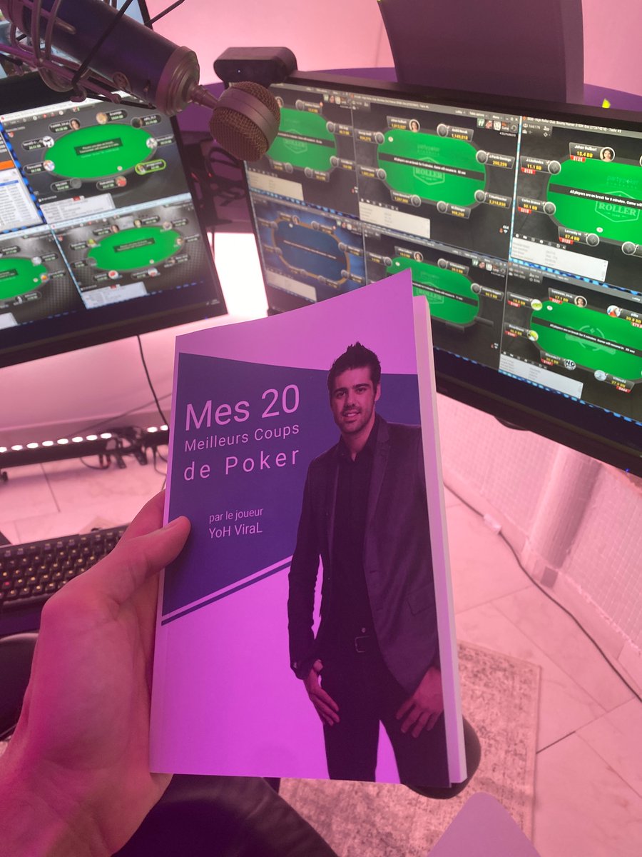 YoHViral's tweet image. J’offre 3 exemplaires de mon livre : Mes 20 meilleurs coups (de poker... 🙏) dispo sur Amazon en livraison partout. Pour gagner t’as juste à Retweet 🔥

Tirage au sort à la fin de mon live ! (Je me suis qualifié à un tournoi à 10 300$ à suivre en ce moment)