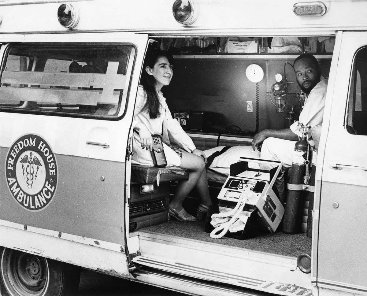 With two donated police vehicles, Freedom House Ambulance Services began to save lives at such a rate, that they became the gold standard for emergency response training in the US and the model for EMTs we now take for granted in every community. 6/9