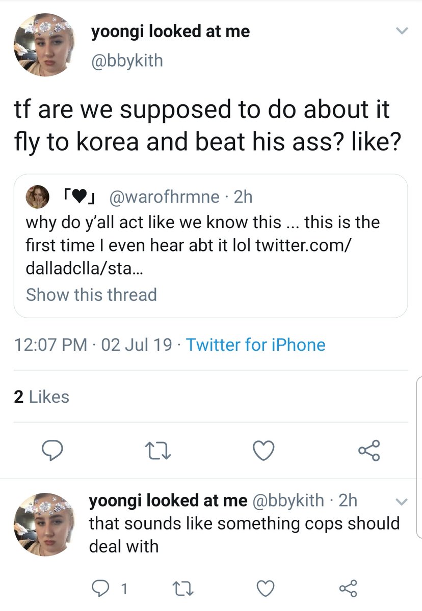 Then there were Armys saying they deserved the harrassment. Some of them were making jokes of the situation & others were more upset about ppl trying to bring awareness to this than about what HAPPENED. Yet If someone did this to their favs they'd want to spread awareness too.