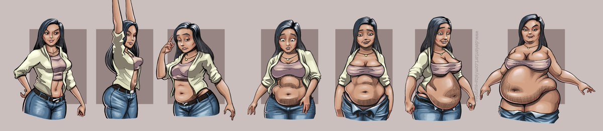 This is an old weight gain sequence I drew and only recently decided to col...