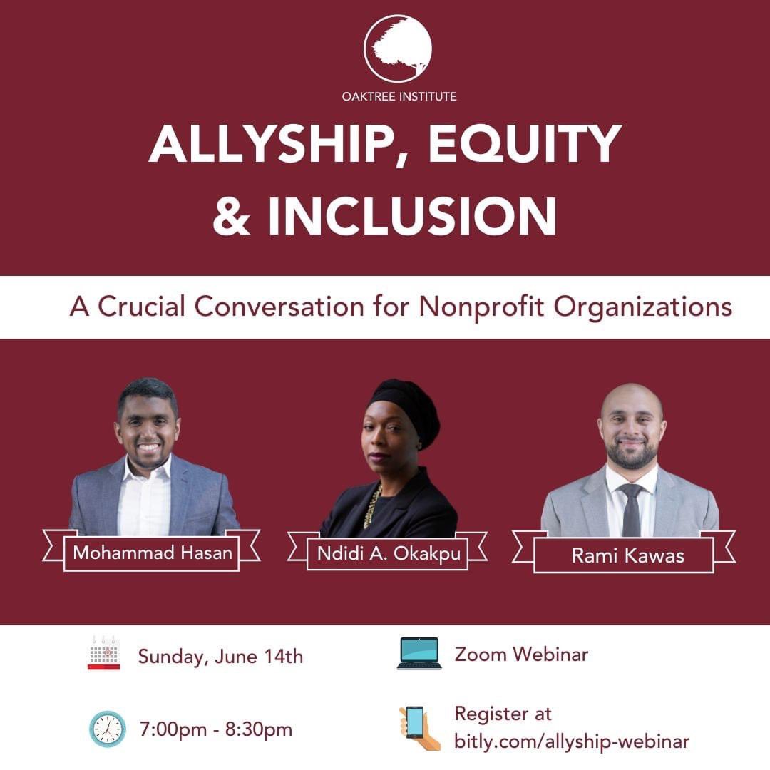 OTInstitute's tweet image. Calling all nonprofit leaders and organizers! 

Join us today at 7:00pm EST. 

Details and Registration: bitly.com/allyship-webin…