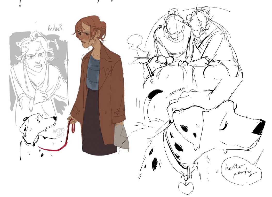 hattersarts's tweet image. there's an evening before the engagement where anita has a book deal fall through and her body just takes her to cruella