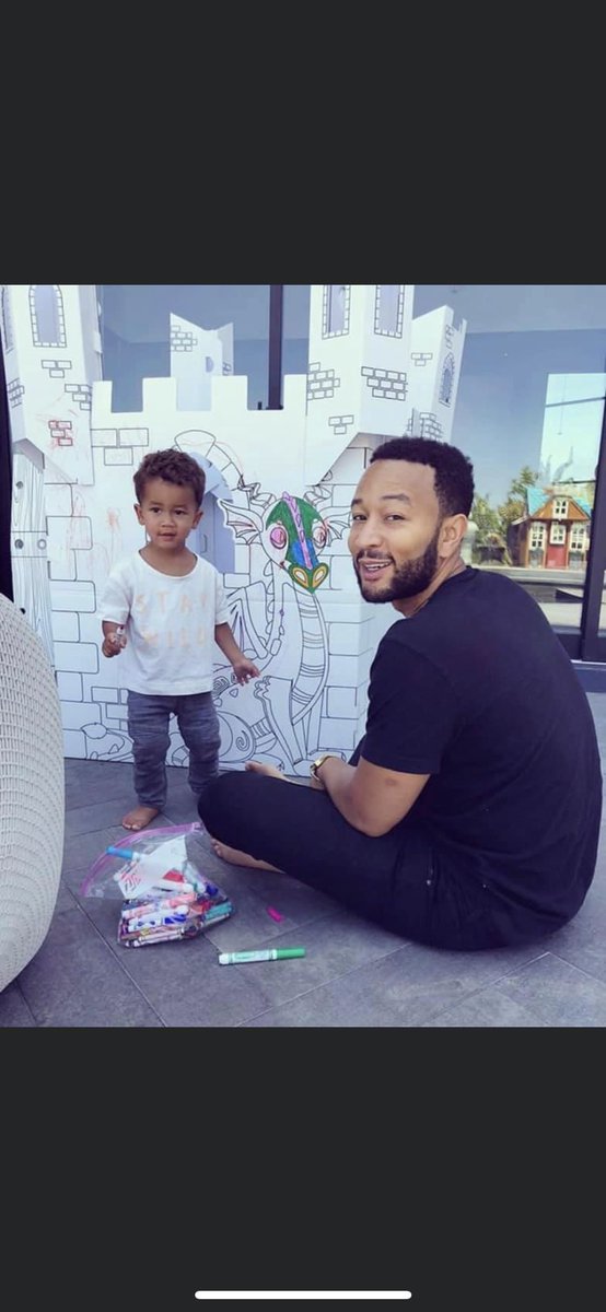 cardboardmagic1's tweet photo. So @johnlegend and his son are working on one of our castles today https://t.co/95LblLsdpz
