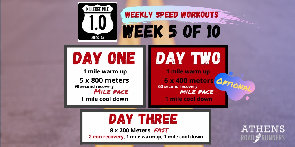 5 Weeks until Milledge Mile!