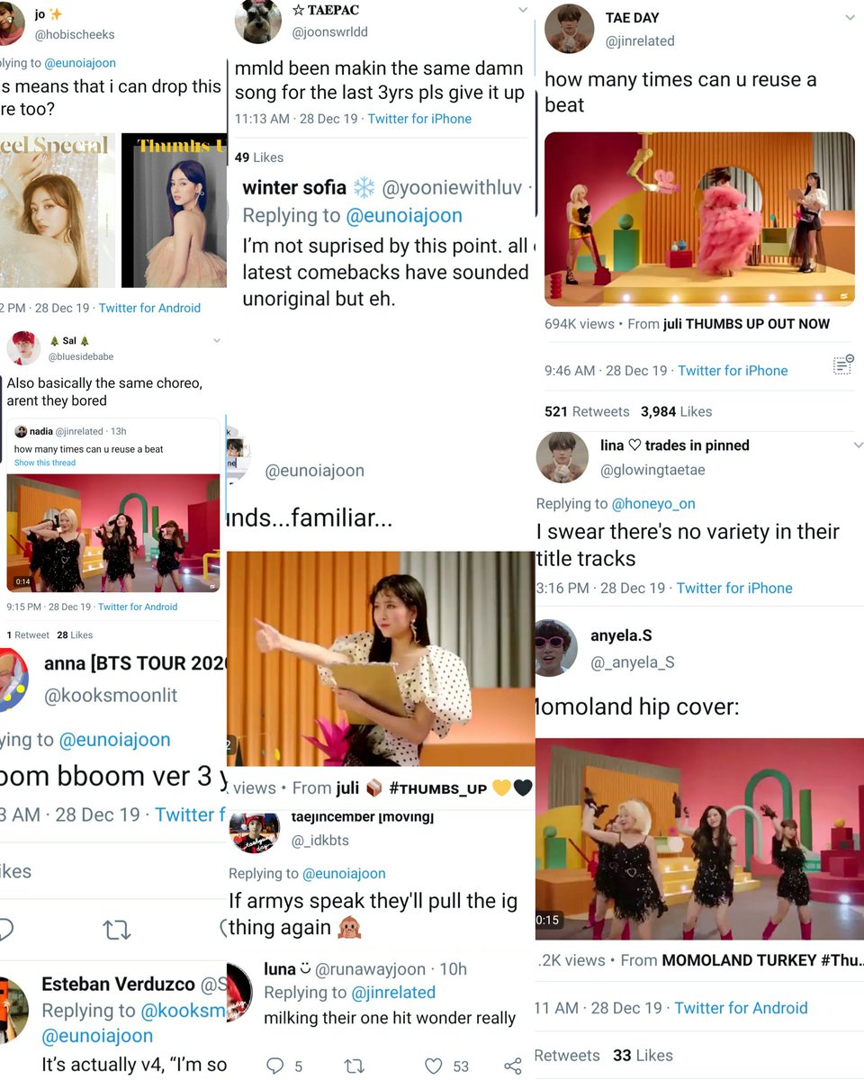 Last December during their cb, Armys wouldn't leave the girls alone. They helped contribute to pl*giarism rumors despite the fact that the song was written & recorded before that other song was. Idk why they're so obsessed with these girls. But the promo/views were appreciated.