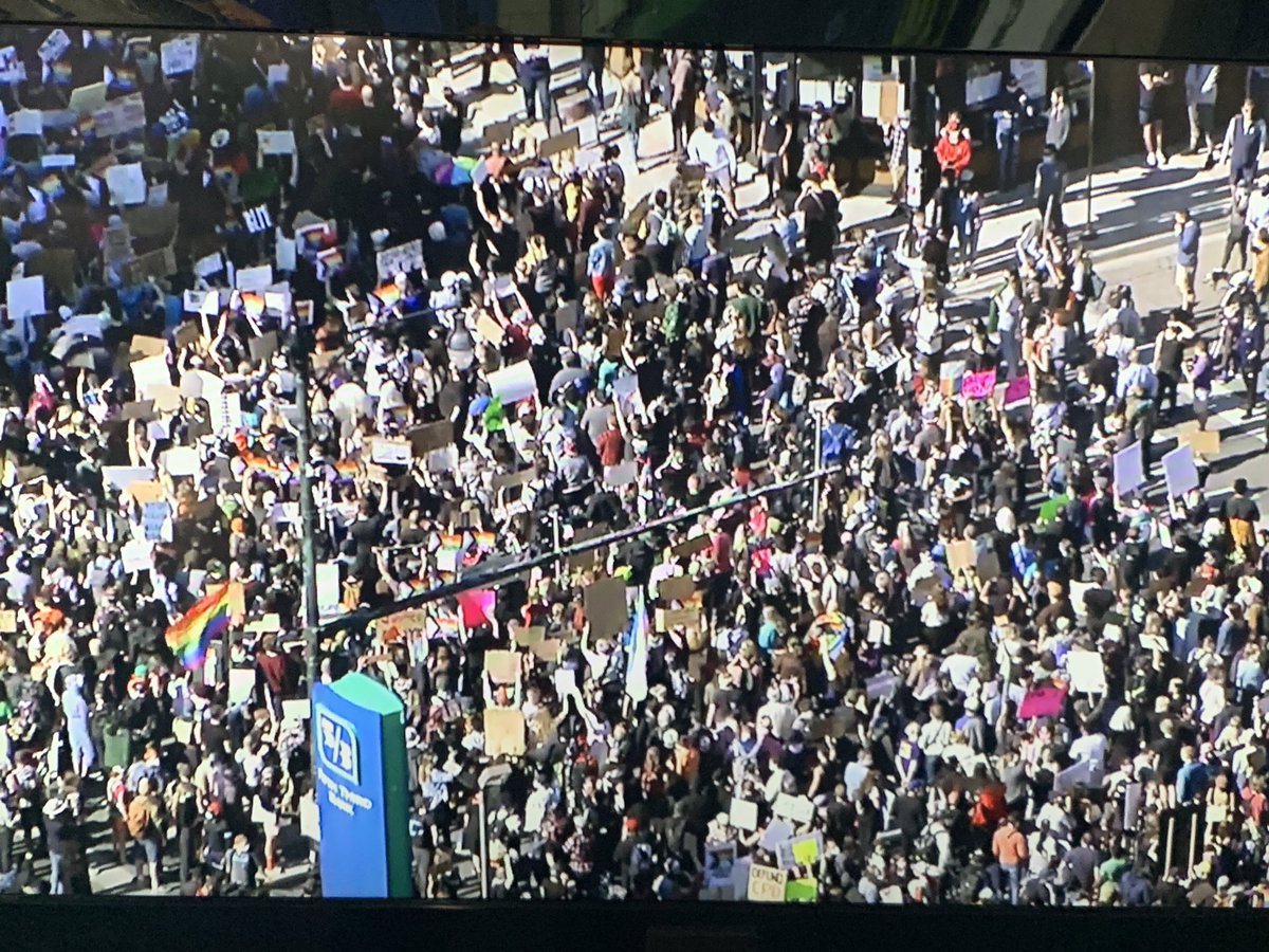 A LARGE but peaceful demonstration in Boystown