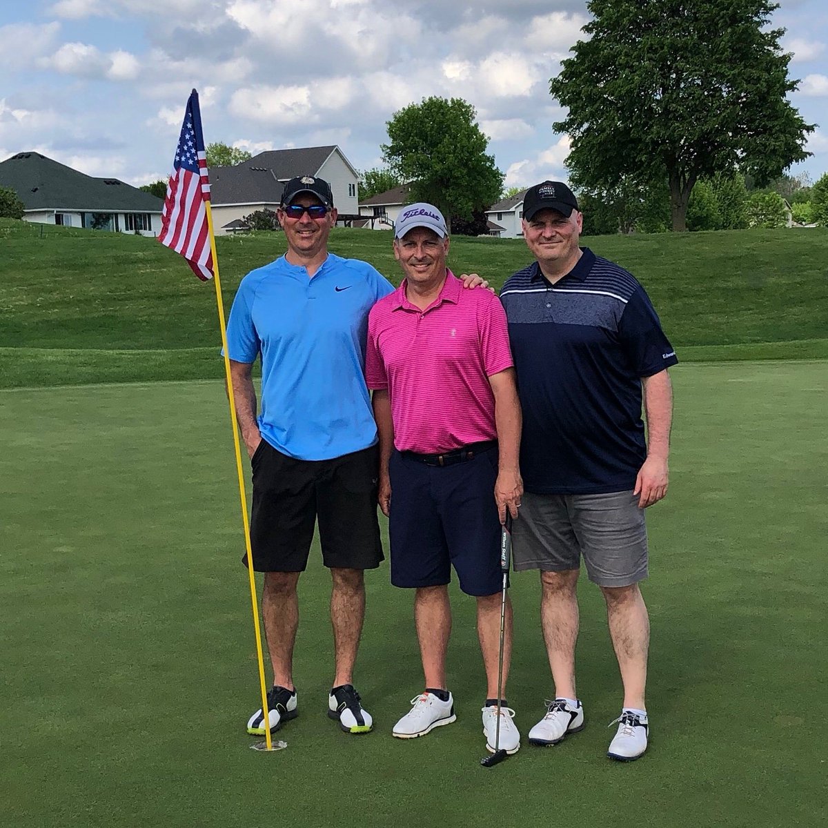 derekjlarson's tweet photo. 2020 Memorial Day Weekend Golf with my two brothers. Covid Free (mentally) for a day! @WildMarshGolf https://t.co/jvO3QSOiPO