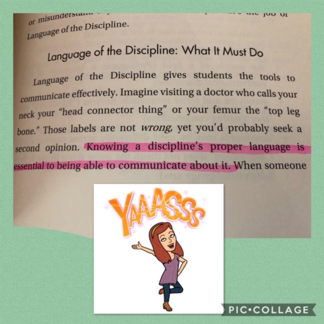 MrsBrubaker's tweet photo. Chapter 5 of Depth and Complexity is all about the language of your content. @ScienceHayes how many conversations about vocabulary have we had over the years? :) @treyw97 @IanAByrd @gifted_guru #myMISD #MISDSUMMER2020 #WalStars #Fierce5th https://t.co/1uRFexCsWe