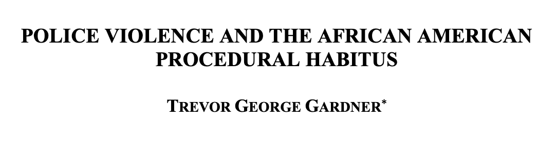 182/ "The race-based police stop is a primary gateway to police killings ... The conformist model represented in prominent versions of The Talk ... lowers the cost of the race-based stop, incentivizing race-based police stops of African Americans."