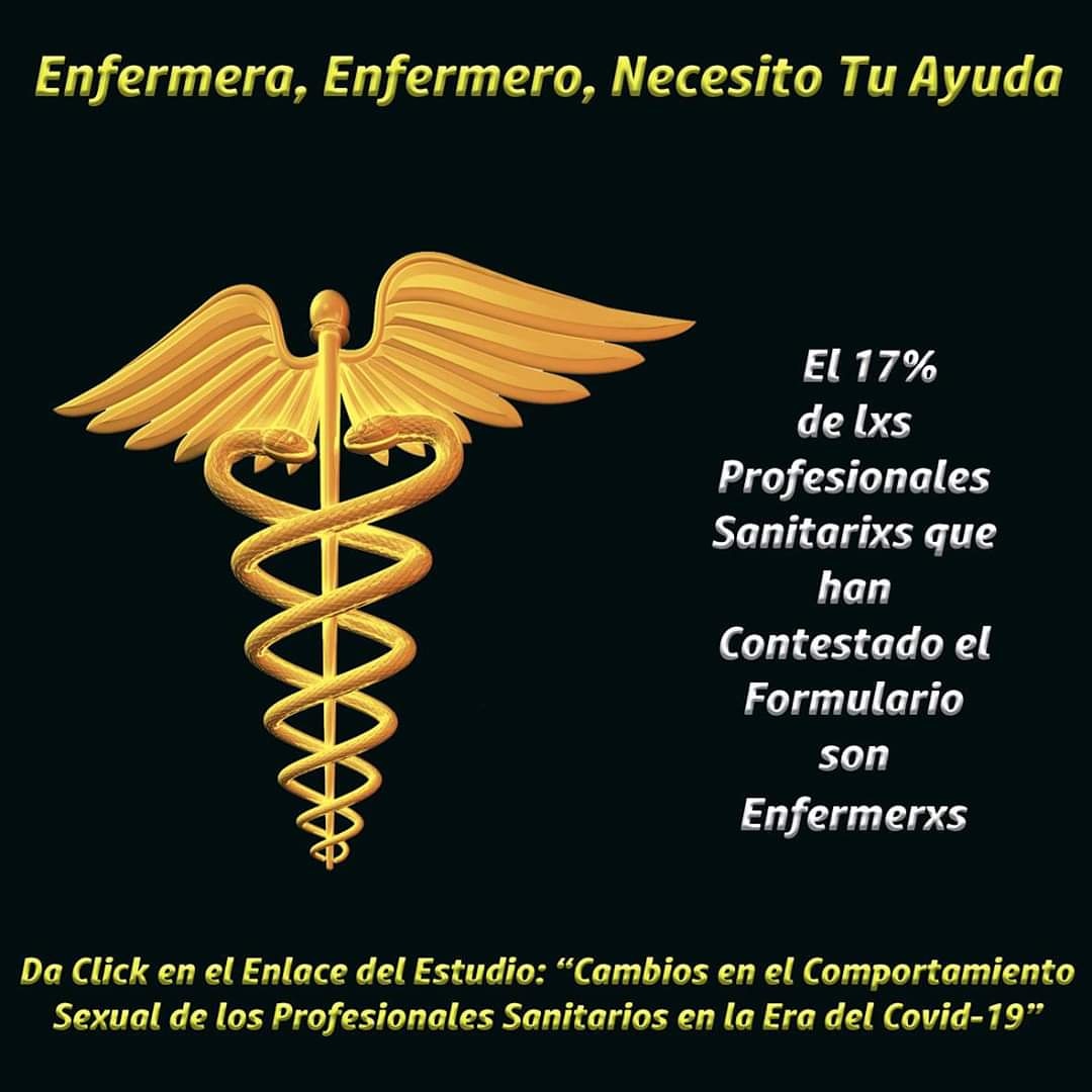 Enfermera, Enfermero, Necesito Tu Ayuda, El 17% de lxs Profesionales Sanitarixs que han Contestado el Formulario son Enfermerxs y se necesita una "n" máyor de Tú Área Profesional.
Aún Puedes participar en el Estudio dirigiéndote al siguiente Link:

docs.google.com/forms/d/e/1FAI…
