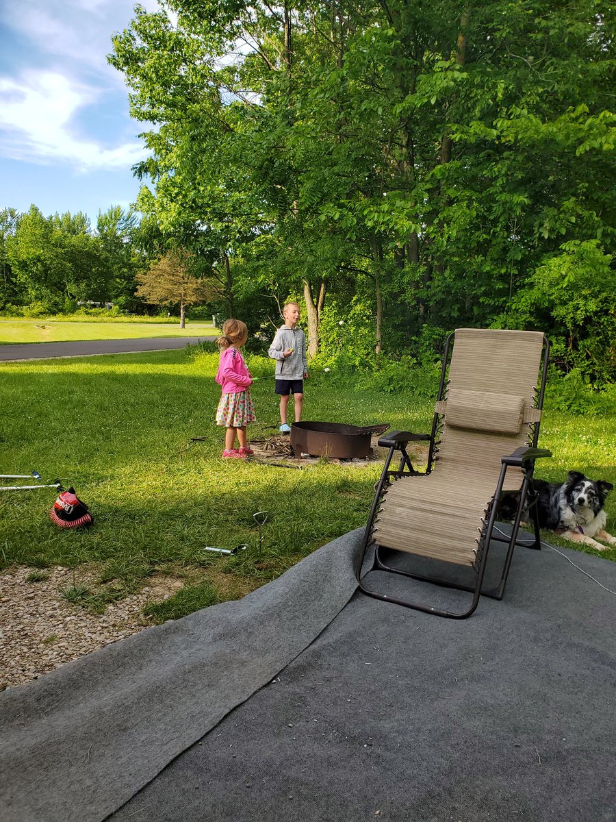 1st Vacation of the year and we are making memories. Both kids are making  of us parents a smore.