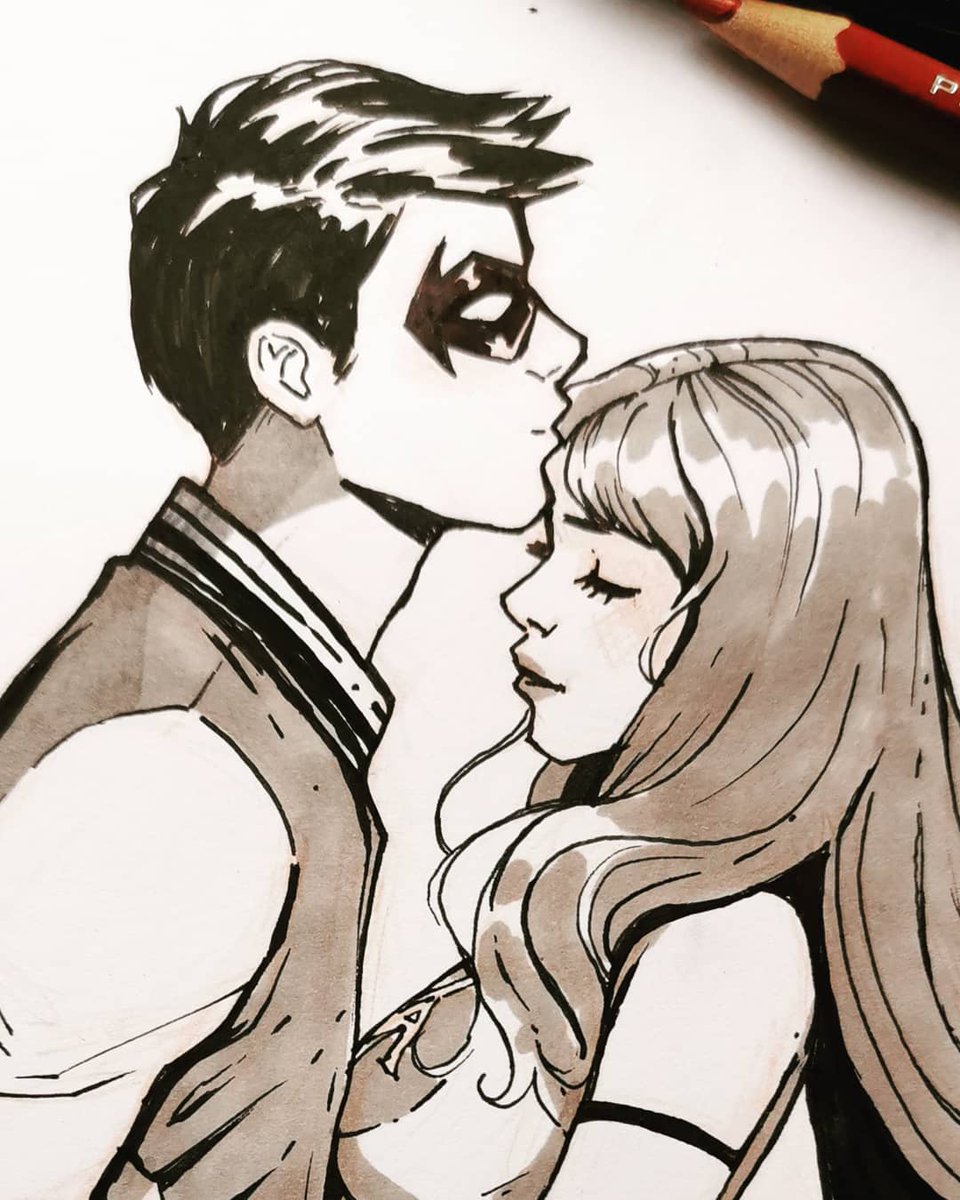 KathLobo's tweet photo. Fanart of the @_gabrielpicolo 's design of Starfire and Robin that I did today in the Live with @dan_mora_c π to
#teentitans #starfireandrobin https://t.co/VSrWP7pOJf