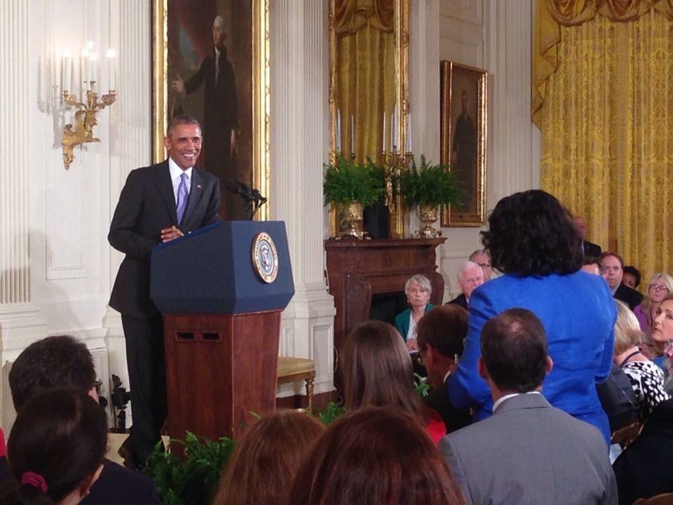 Social media users have been trolling <a href="/realDonaldTrump/">Donald J. Trump</a> since midnight, reclaiming Trump’s birthday today as #ObamaAppreciationDay which has been the no. 1 trending topic all day. 

Here’s photo of me at the #WhiteHouse asking a question to then #POTUS <a href="/BarackObama/">Barack Obama</a>!