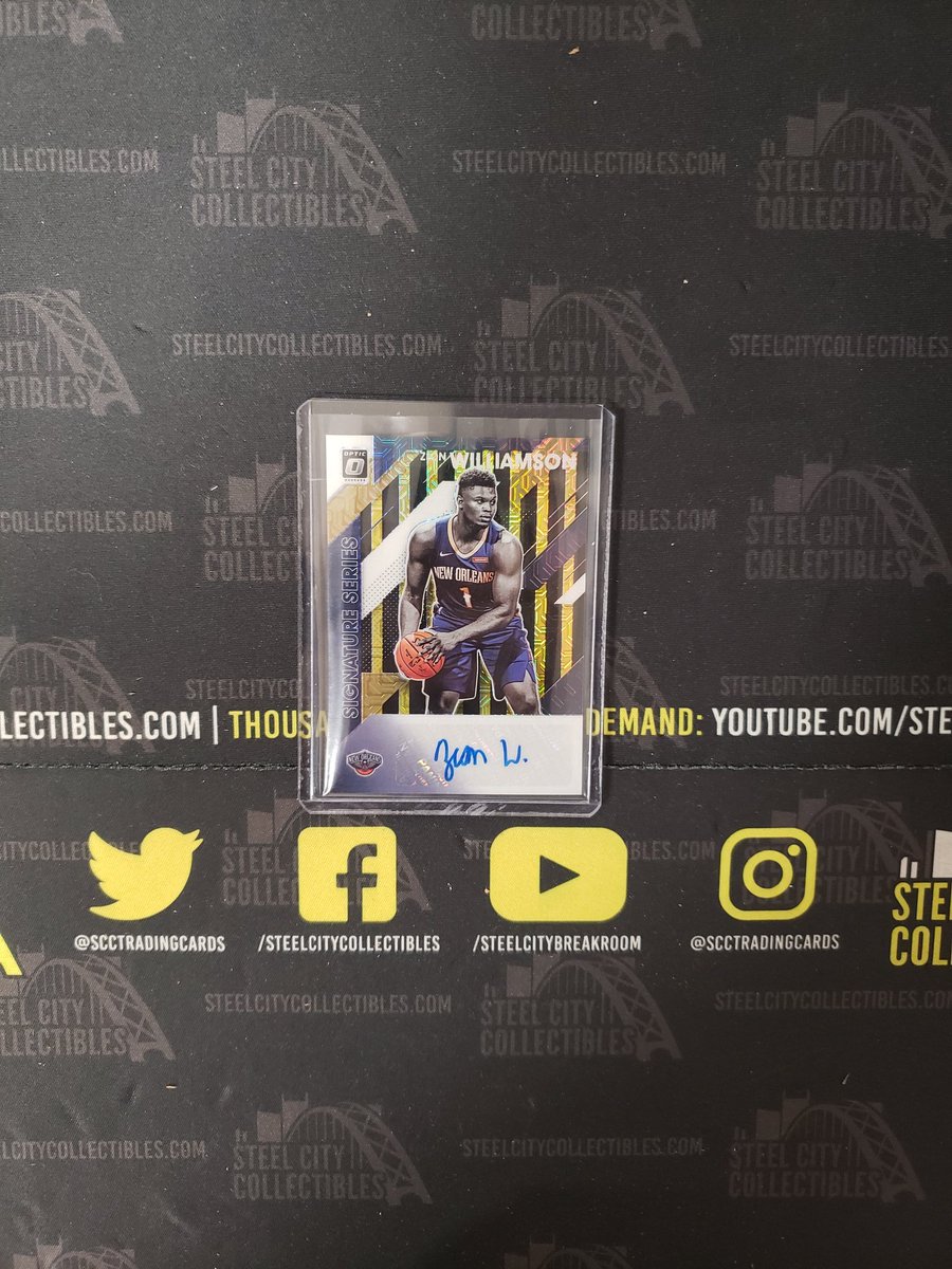 SCCTradingCards's tweet image. Huge hit for Shawn in the #SteelCityBreakRoom from @PaniniAmerica #PrizmChoice of @Zionwilliamson serial # /8 ! #whodoyoucollect #TylerPullsFire