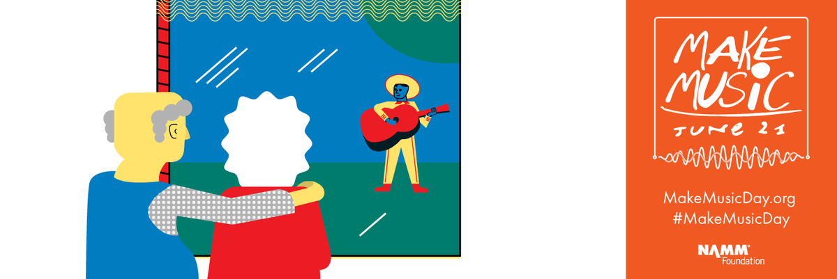 NAMM's tweet photo. #MakeMusicDay is an open invitation for everyone to make &amp; enjoy music on June 21! This year, @MakeMusicDay will feat. projects like #WindowSerenades, where musicians will serenade residents from outside of facilities for vulnerable populations–learn more: https://t.co/E0STGV29Zo https://t.co/KKWl79Nujw