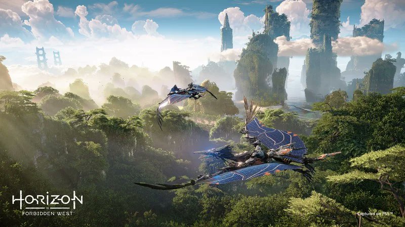 flatmack88's tweet photo. @BitCloudGaming   I watched horizon forbidden west trailer  at least five or six times... the next gen graphics are mind blowing #PS5 https://t.co/8DDlX93zBp