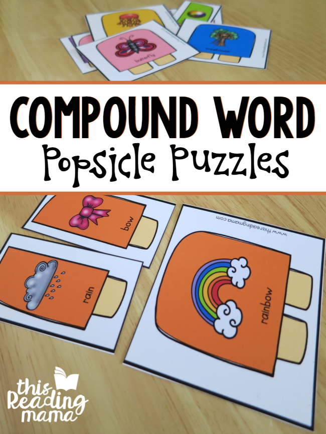 thisreadingmama's tweet photo. COMPOUND WORD PUZZLES WITH POPSICLES: Are you working on compound words with your learner? Then, you’ll love these FREE #compoundword puzzles with popsicles! https://t.co/VJK59zrygp https://t.co/4RceRCzrq4