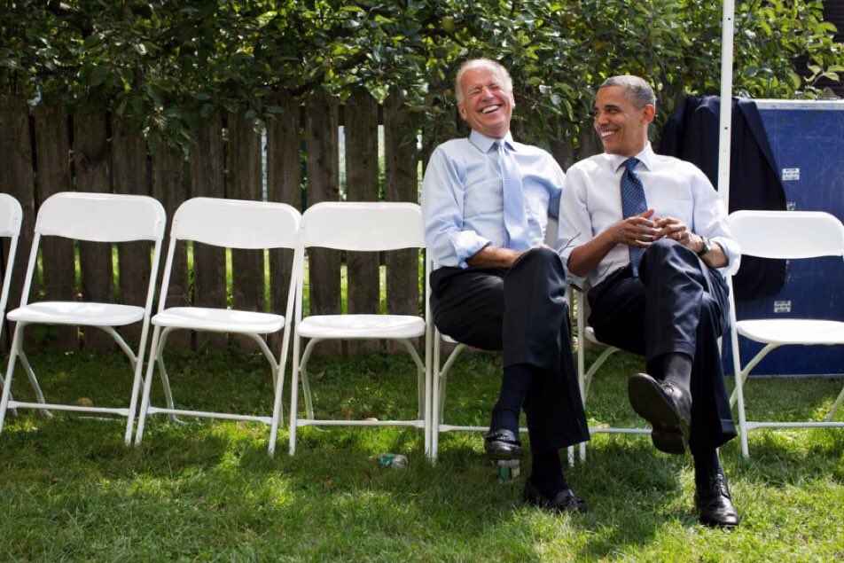 As #ObamaAppreciationDay draws to a close... let’s remember what trust, friendship, competence, and good humor looks like.
I ❤️ both these guys.
#Biden2020