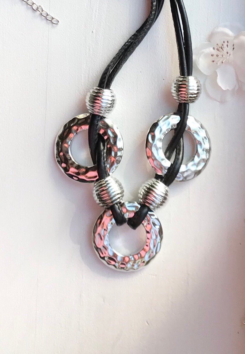 VBreeman's tweet photo. Excited to share this item from my #etsy shop: Vintage hoop necklace, cord necklace, vintage jewelry #black #donutring #women #bohohippie #vintage #necklace #jewelry #statementnecklace #etsyvintage https://t.co/UNARoROhh2 https://t.co/EDHzqHmPRb