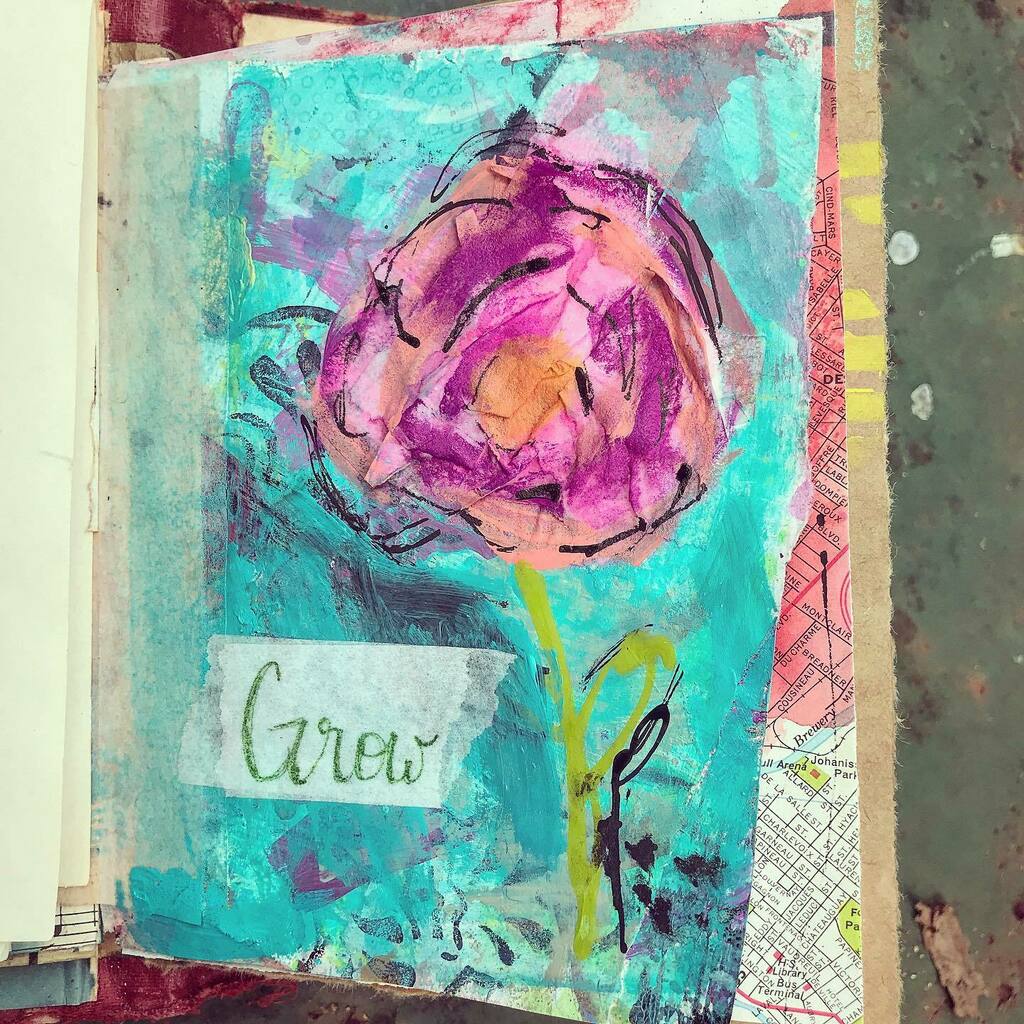 CraftyHope's tweet photo. Day 69 of #the100dayproject
I used medical paper tape today in a few ways. Most of it was used to make some texture for my flower. It was a quick page that makes me smile.
#the100dayproject2020 #makeartdontfakeart #artjournal #junkjournal #art #mixedme… https://t.co/uswQhT7KLz https://t.co/X2EFCLIOQb
