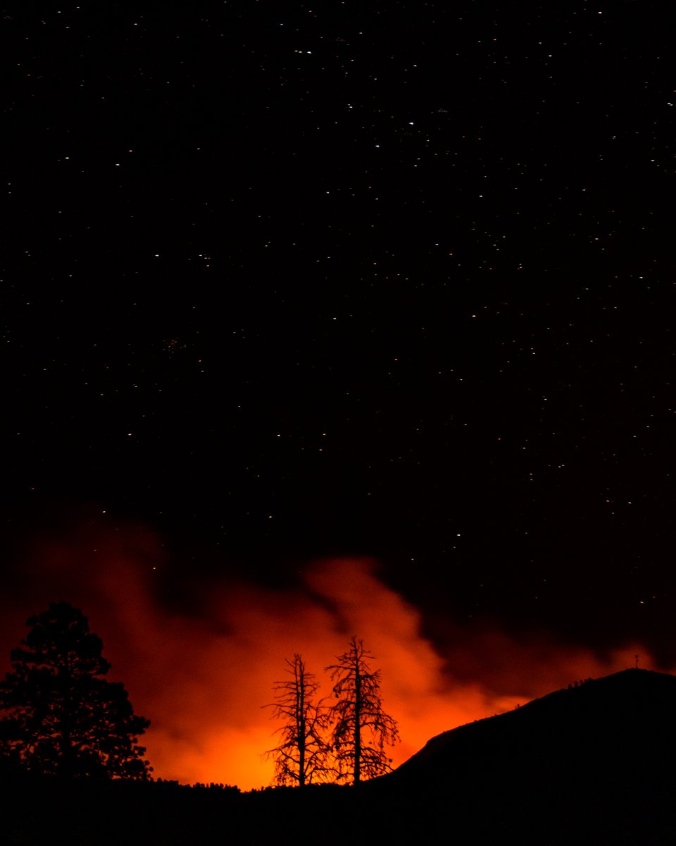 The #EastCanyonFire from our campground in Mancos, CO