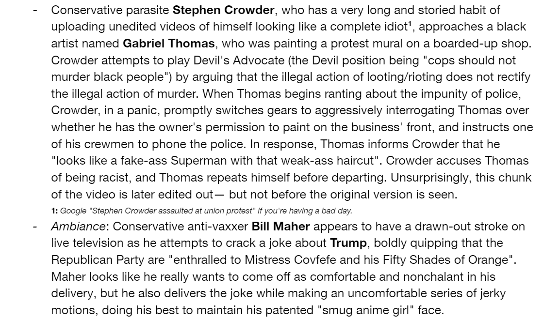 once again, there is just So Much Stuff that i'm gonna have to break today's entry into two postsside note, i'm trying out footnotes for entries now, where necessary, to reduce the number of distracting parentheticals while still providing some possibly useful backstory/context