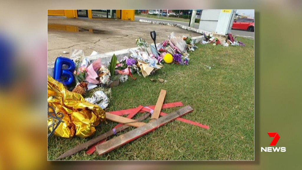 <a href="/GeorgiaRSimpson/">Georgia Simpson</a> A memorial at the crash site where four teenagers were killed last Sunday, has been vandalised. Broken vases, popped balloons and a baseball bat lay among the surviving flowers at the tribute. Report on 7NEWS at 6pm. 7NEWS.com.au #7NEWS