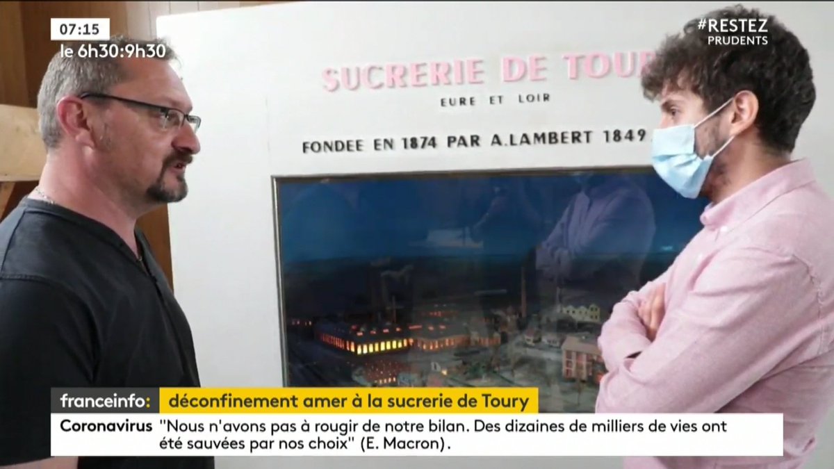 <a href="/MadjidKhiat/">Madjid Khiat</a> (avec <a href="/Al_Gras/">Alexandre Gras</a>) part à la rencontre des salariés de la sucrerie de Toury qui, pendant la crise sanitaire, a fabriqué de l'alcool pour la fabrication des gels hydroalcooliques, l'usine fermera ses portes en octobre, 128 emplois vont être supprimés (ou reclassés)