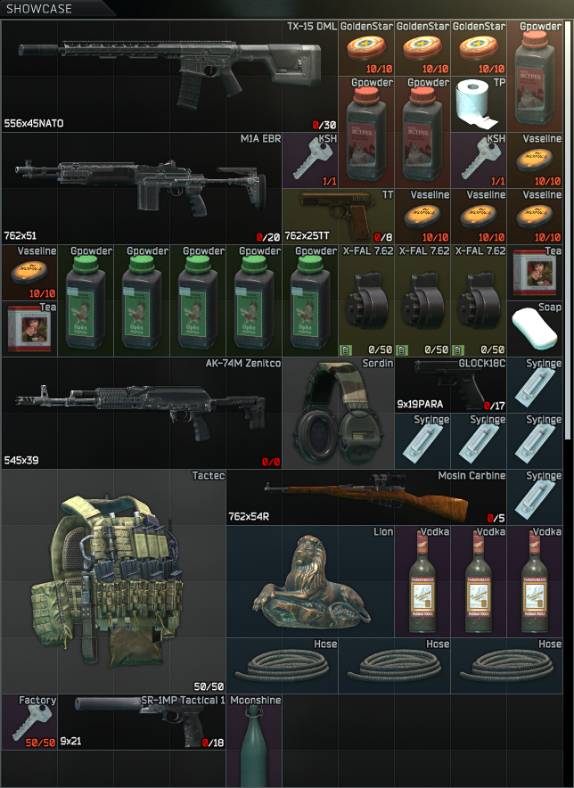 暇人 タルコフのtwitchドロップ とりあえず現時点でこんなもん だけど他の人もほとんどテーブルは同じみたいだし あまり変わり映えするものはなさそう