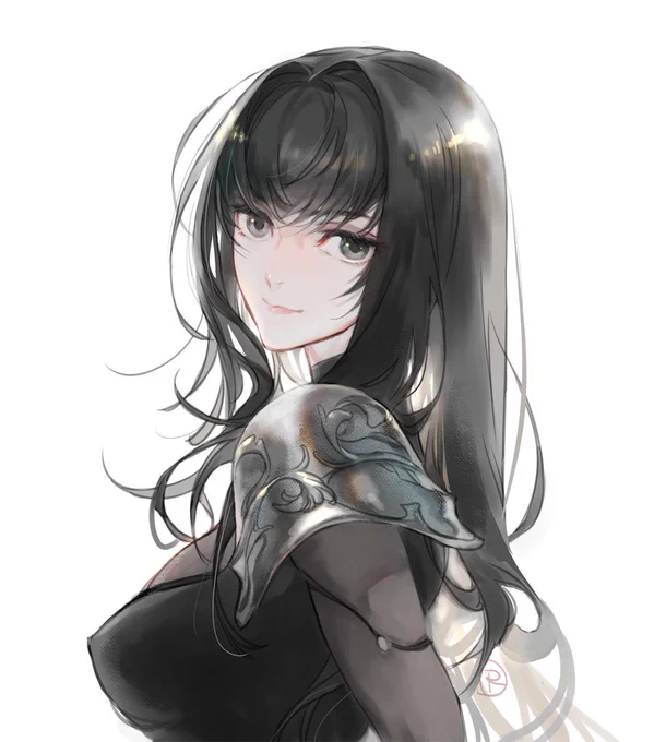 スカサハ師匠
←黒髪が自然すぎて赤みを入れ忘れた
→赤くした

#FGO 