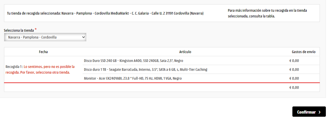 ibrugos's tweet photo. He intentado comprar en @MediaMarkt_es  online aprovechando lo del IVA y ha sido imposible. No mandan a casa y no permiten recoger el pedido en ninguna tienda. No entiendo nada. https://t.co/1zTabpUcUX