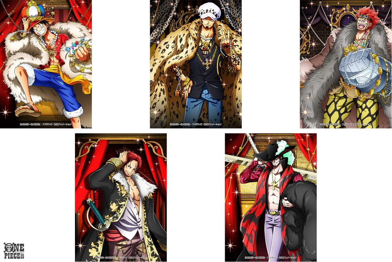 One Piece Com ワンピース ルフィが ローが ゴージャスすぎる姿に変身 ニュース 麦わらストア 輩ブロマイドに新絵柄が登場 なんと新商品も発売 Onepiece 麦わらストア T Co X28cntwshn T Co X2crs9wz8f Twitter