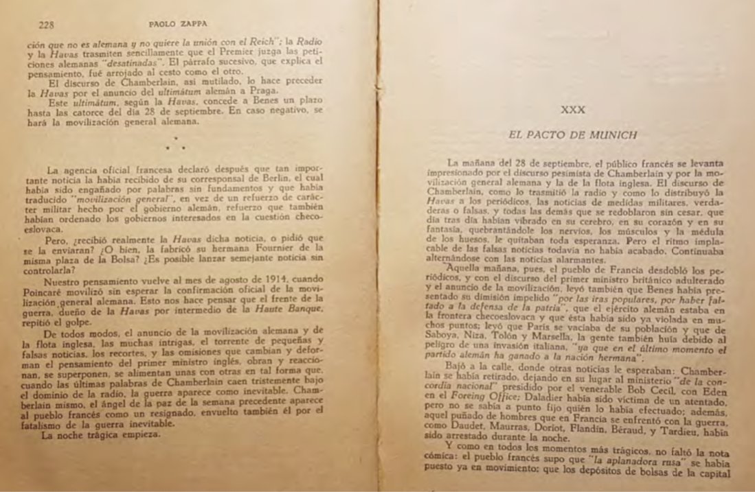 119- Hitler se refería a 10 millones de alemanes fuera del Reich que querían volver y eran Austria y los sudetes pero el redactor de París Soir era el manipulador de noticias Pierre Lazareff. También editan el discurso de Chamberlain y lo envían a Praga que Alemania atacaría.. l