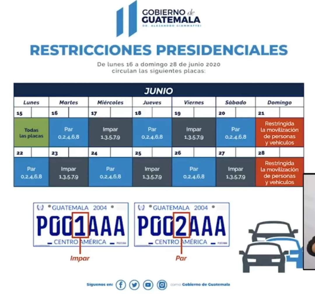 Nuevas disposiciones presidenciales. #Placas #Restriccionvehicular #JuntosSaldremosAdelante