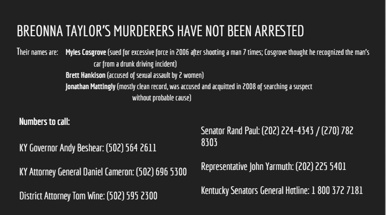 LauraMulch's tweet photo. I have not stopped thinking about #BreonnaTaylor.
She was 26.
I'm angry &amp; confused about why her murderers haven't been arrested, so I started doing research (inc. reading the Kentucky state constitution. woof) 
Let's get our facts straight &amp; refuse to forget her
#JusticeForBre https://t.co/VNrz95mIcx