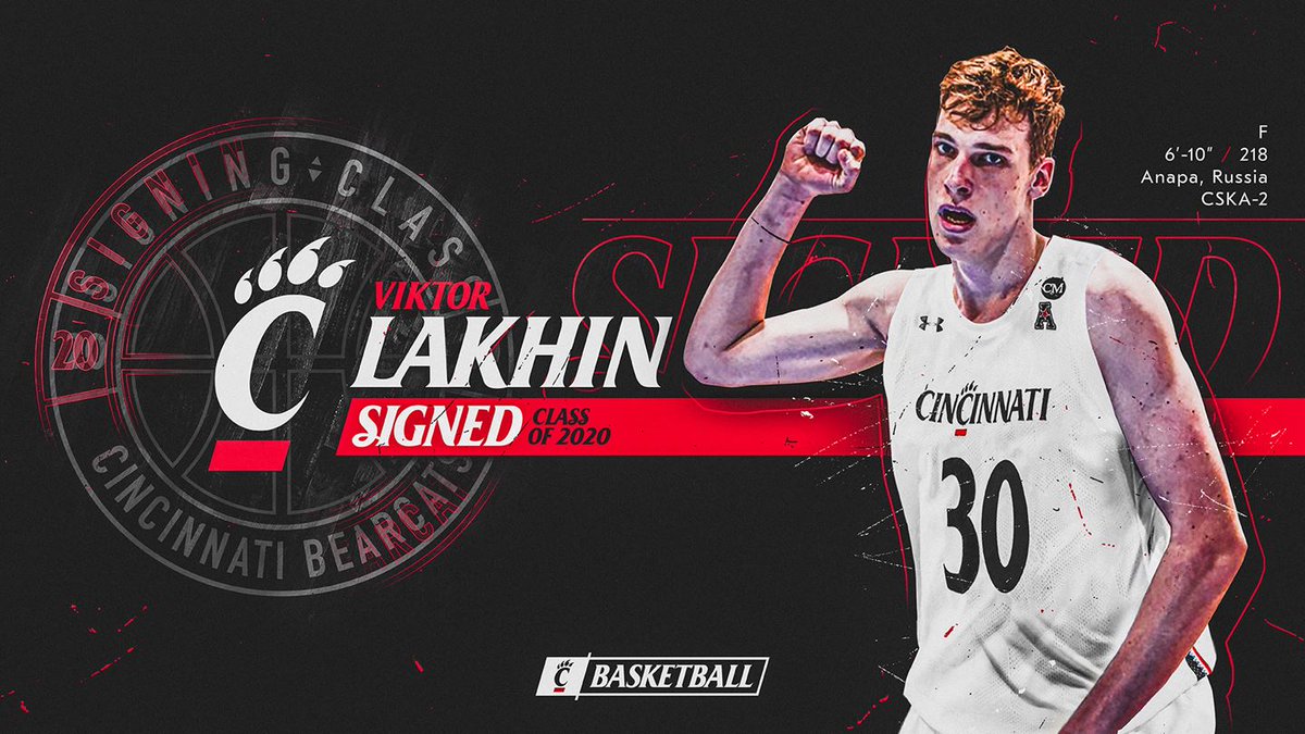 GoBearcatsMBB's tweet photo. Viktor Lakhin is officially a Bearcat! 🔴⚫️

Lakhin averaged 9.8 points and 7.0 rebounds while shooting 47.2 percent from the field at the 2019 FIBA Under 18 European Championship.

✍️: https://t.co/mWa4ODKFap https://t.co/aJSXWZk6MW