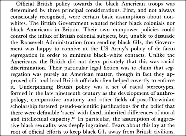 The assumption of aggressive black sexuality was deeply ingrained in the British psyche.