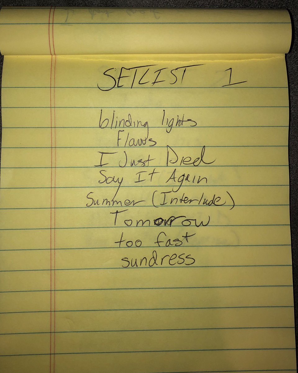 namoschi's tweet photo. wrote out the setlists for the summer concerts 😈😈😈 https://t.co/vUXqDQcvba