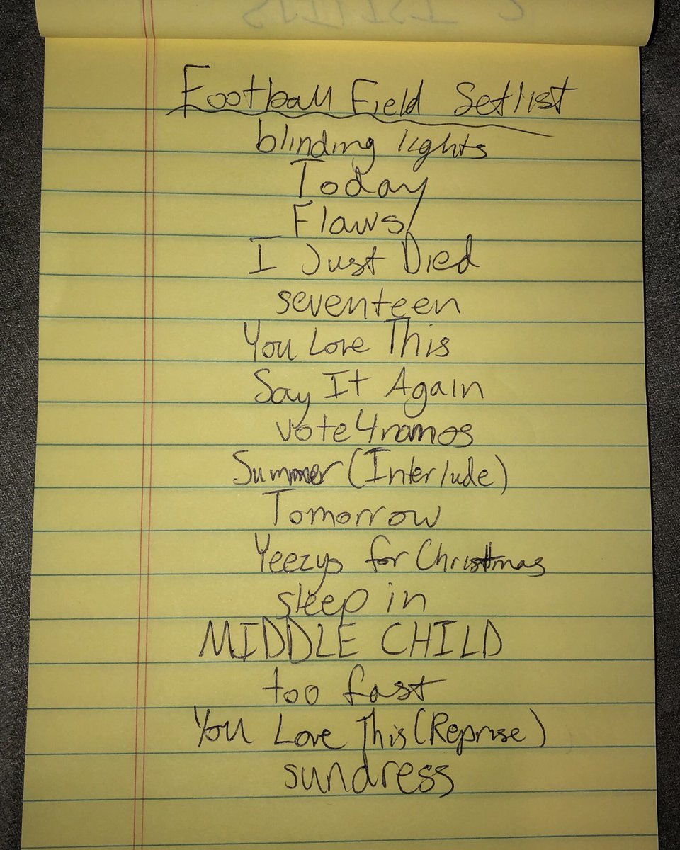 namoschi's tweet photo. wrote out the setlists for the summer concerts 😈😈😈 https://t.co/vUXqDQcvba