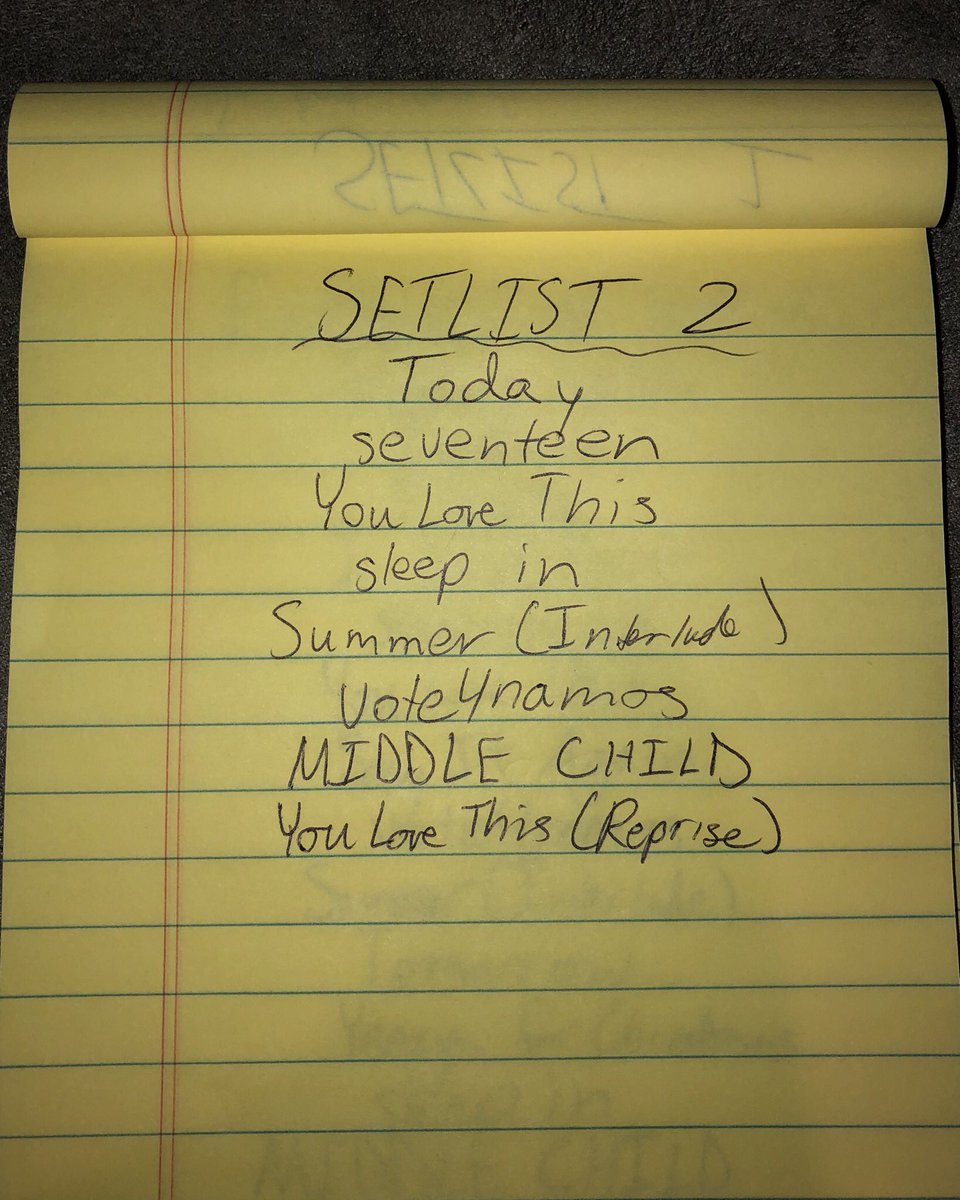 namoschi's tweet photo. wrote out the setlists for the summer concerts 😈😈😈 https://t.co/vUXqDQcvba