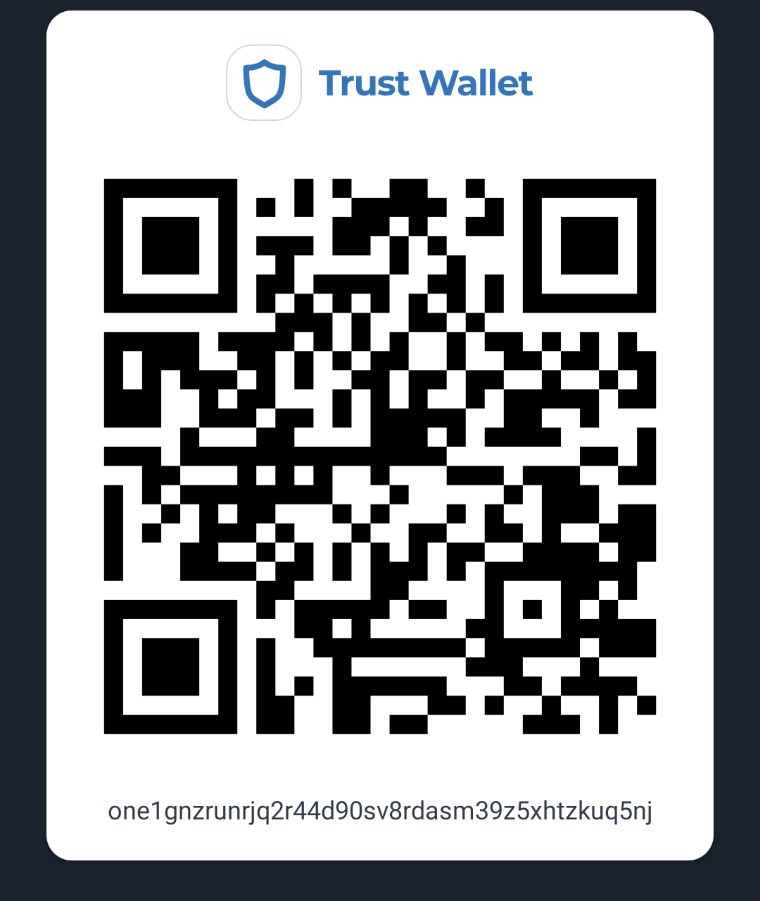 cw8's tweet photo. @TrustWalletApp @harmonyprotocol one1gnzrunrjq2r44d90sv8rdasm39z5xhtzkuq5nj https://t.co/V4eiLtGXSL