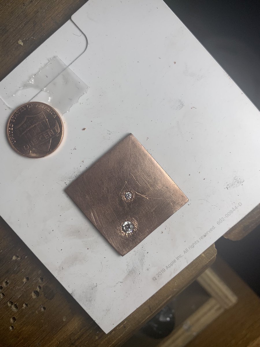 Jarlath Mcnee On Twitter So Another Flush Gypsy Setting 3 8mm With The 2 5mm Copper Is Harder To Do Than Silver Or Gold That Is Why I Am Practicing On It If Is Hard