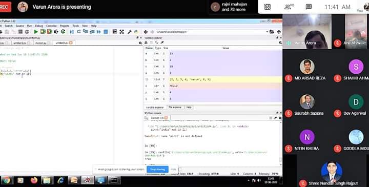 ITSMohanNagar's tweet image. @ITSMohanNagar UG Campus has organized an #Online_Workshop on #PYTHON_Programming on 10th June 2020. Participation of about 100 Students throughout the day and then participating in their assessment for the #Certification Process was wonderful.
More info: bit.ly/39OC4Iv