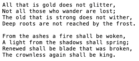Get The Riddle Of Strider Poem PNG