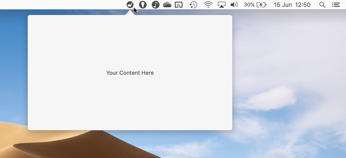 FleetingPixels's tweet image. How to Create a Mac Menu Bar App With NSPopover: fleetingpixels.com/blog/2020/6/15… #cocoaprogramming #xcode #macos