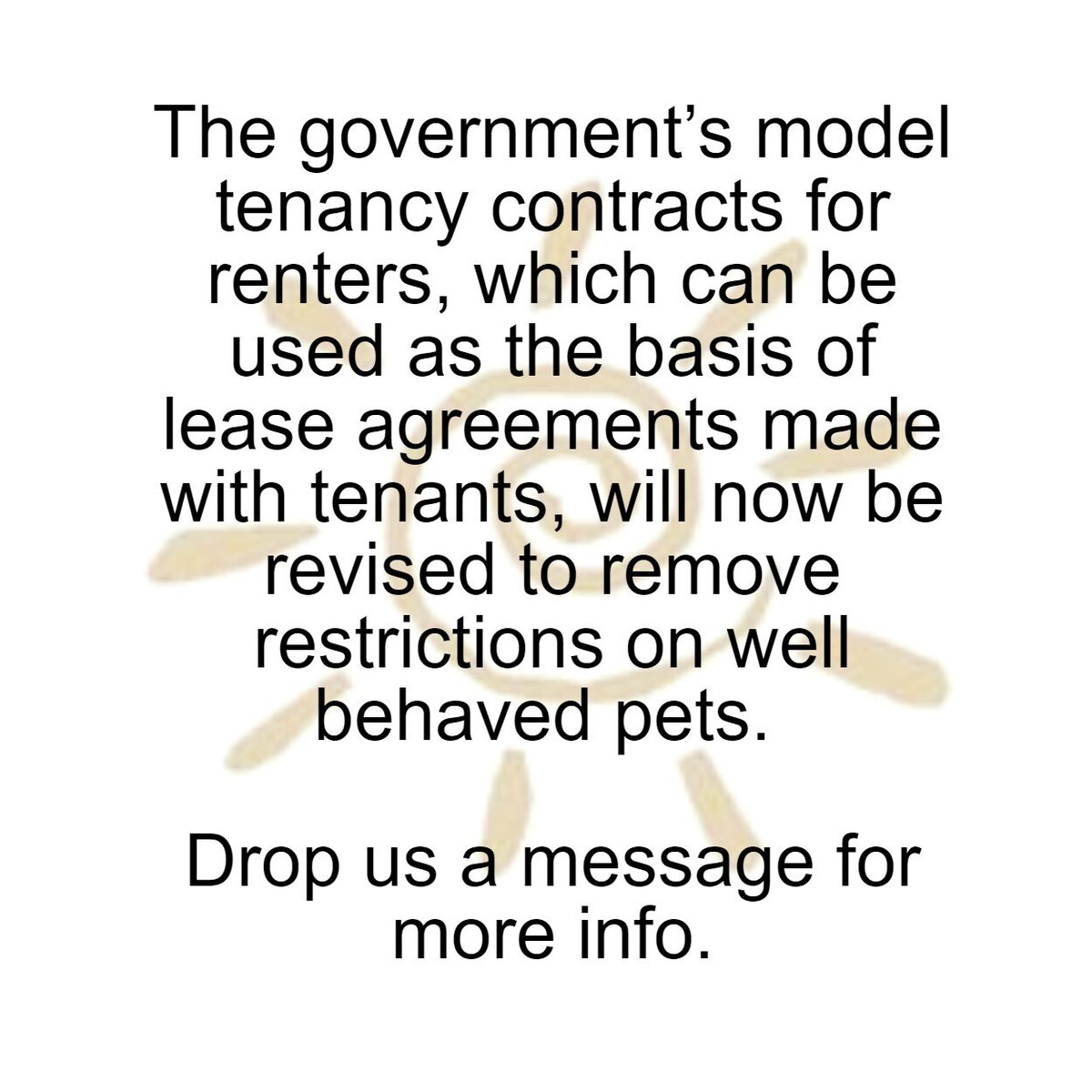 #ResponsiblePetOwners #GovernmentGuidelines #SunnyClub #Tenants #Landords