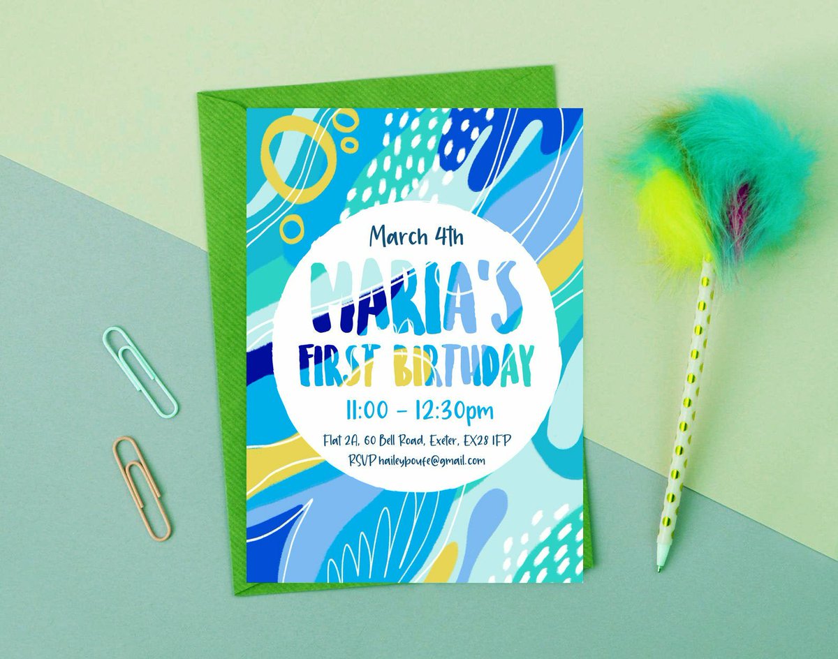 Excited to share the latest addition to my #etsy shop: A5 printed birthday party invitations - Abstract Aqua acrylic paint #blue #birthday #nursery #firstbirthday #birthdayinvitation #partyinvitation #birthdaypartyinvitation etsy.me/2B5OGyK