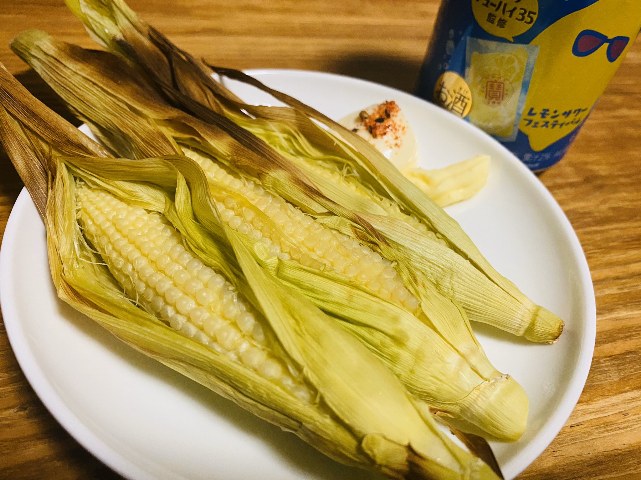 せんべろnet 今日もヤングコーンのオーブントースター焼きをつまみにして優勝してます バター醤油美味すぎる スーパーで6本198円でした T Co Cllq7yihhp Twitter